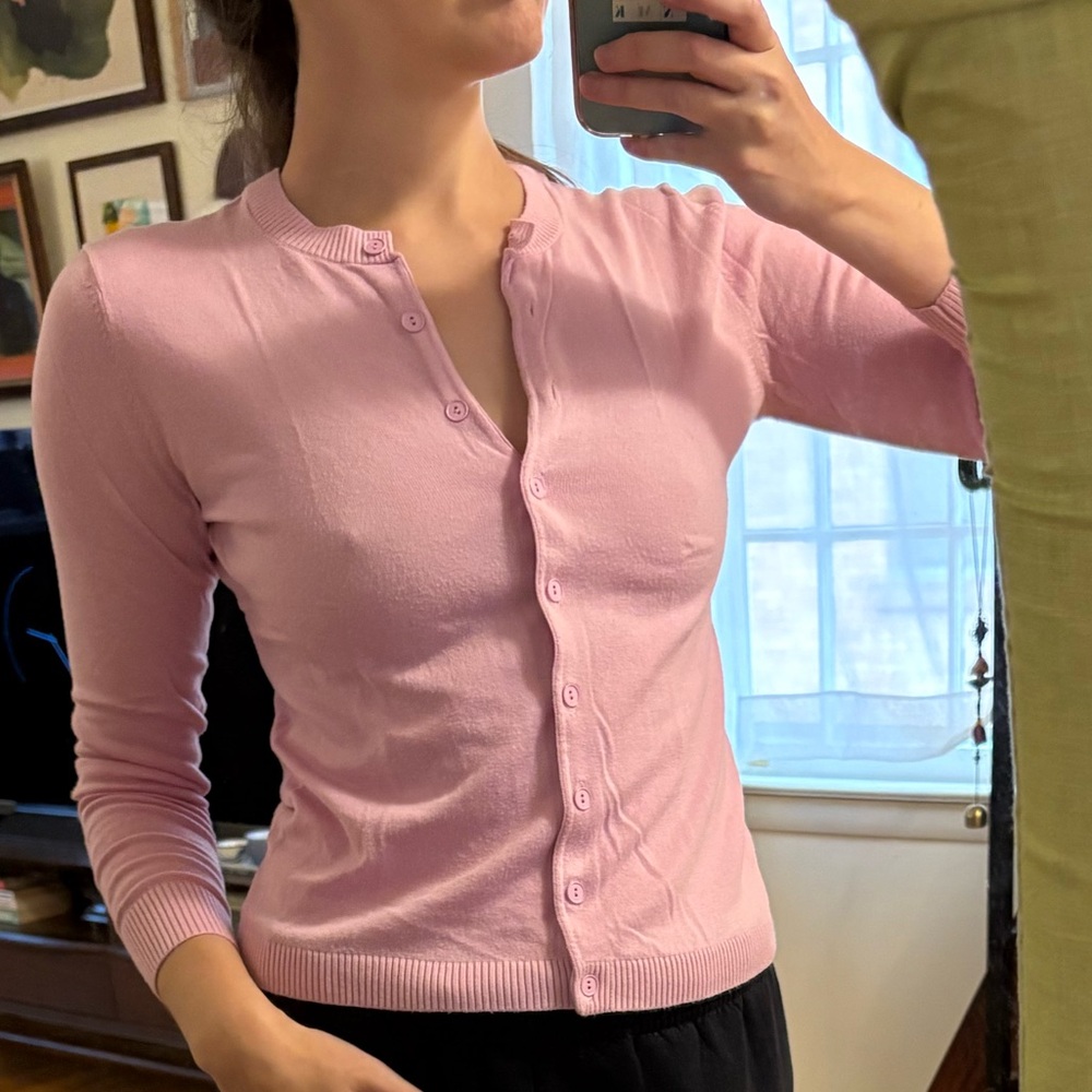 Lord & Taylor Button-down Crewneck Sweater